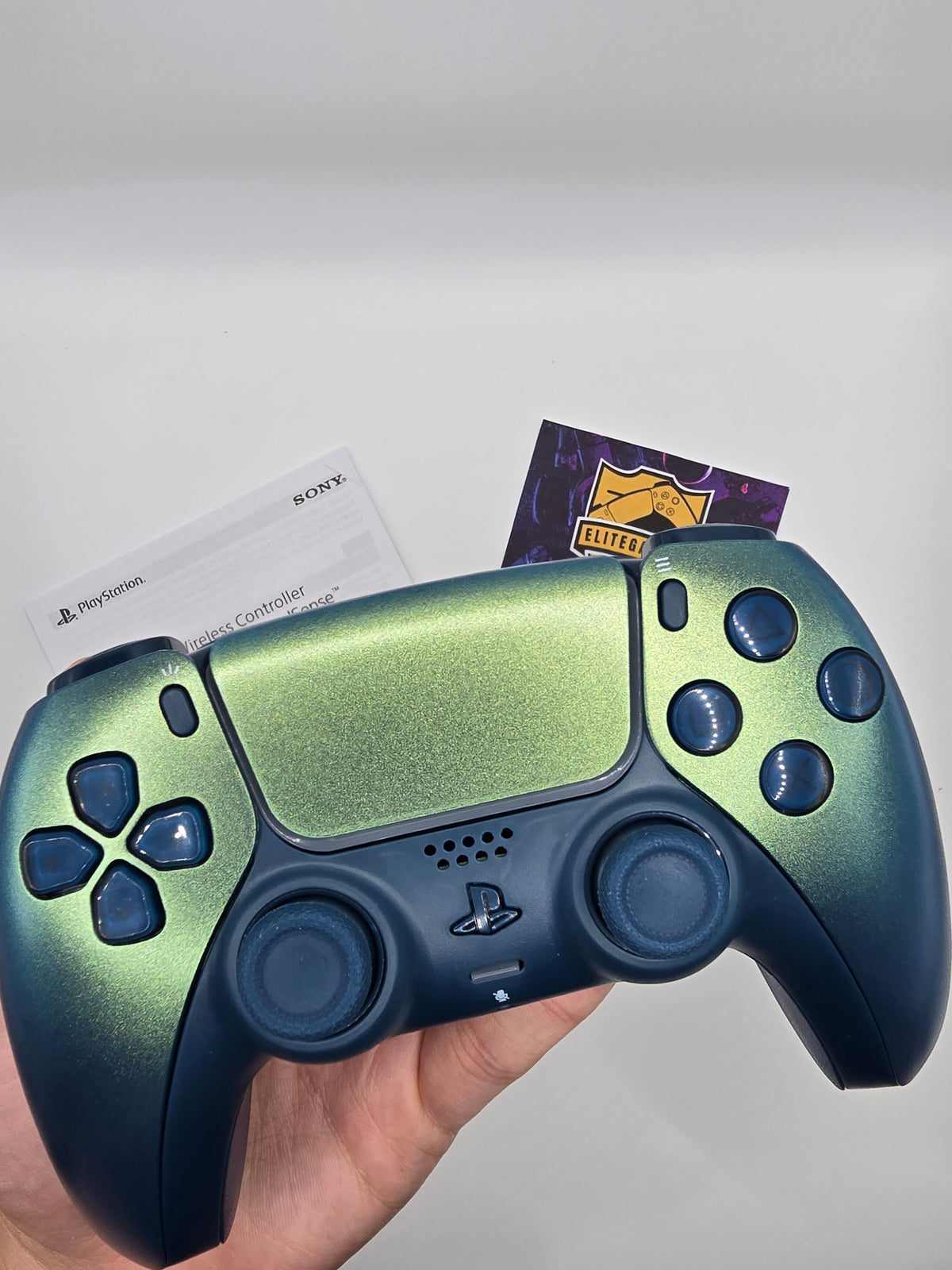 Mando PS5 Verde Cromado
