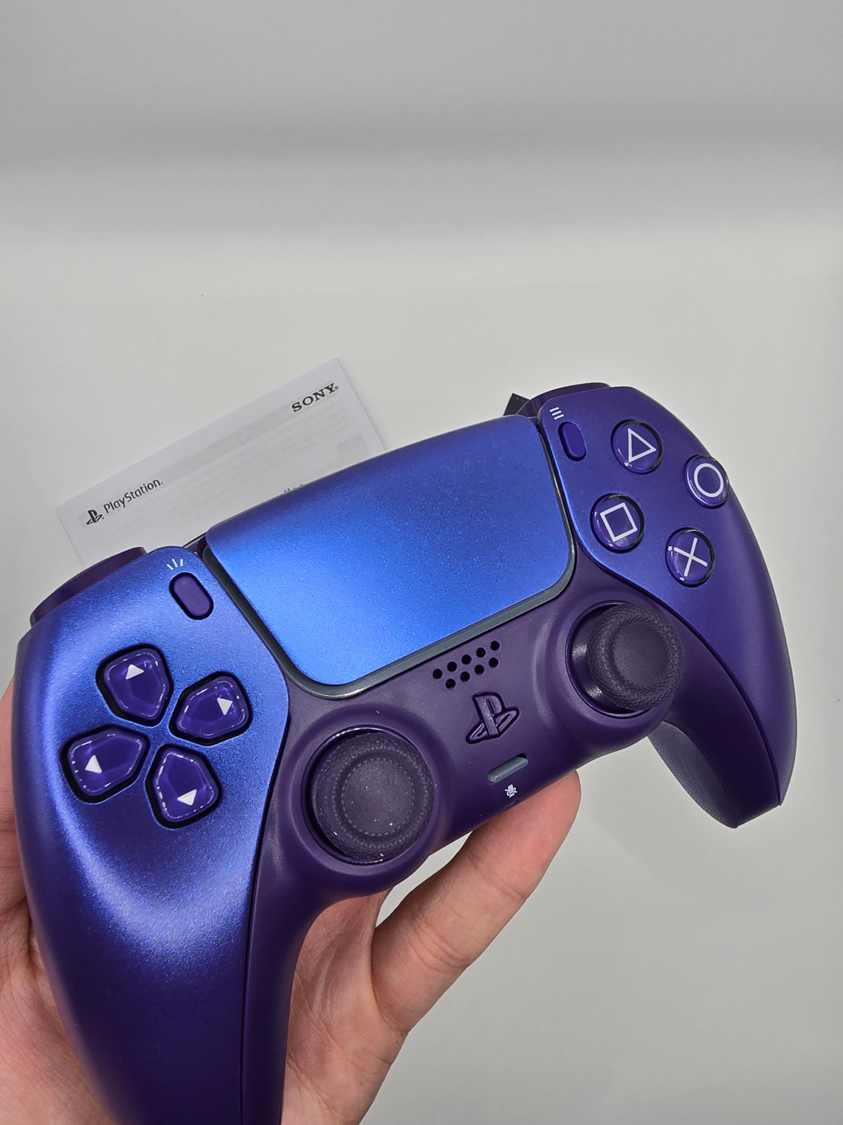 Mando PS5 Azul Cromado